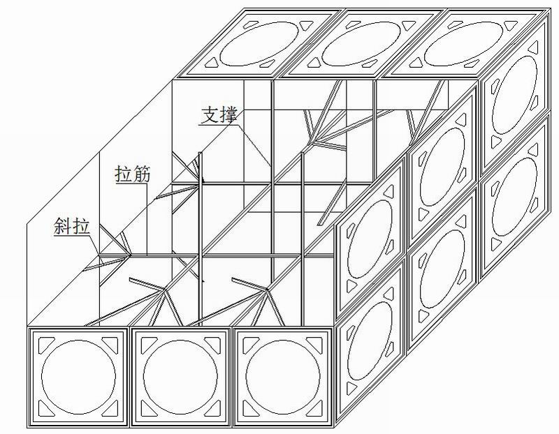 不锈钢水箱（拉筋布置）